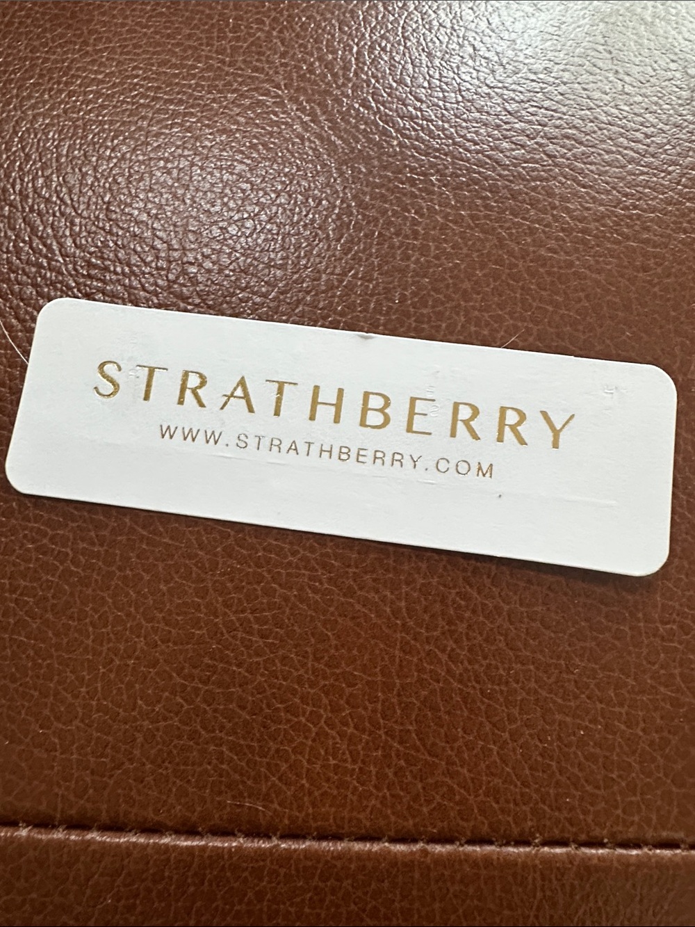 Strathberry Cognac Croc-Embossed Top-Handle Bag - Picture 4 of 10